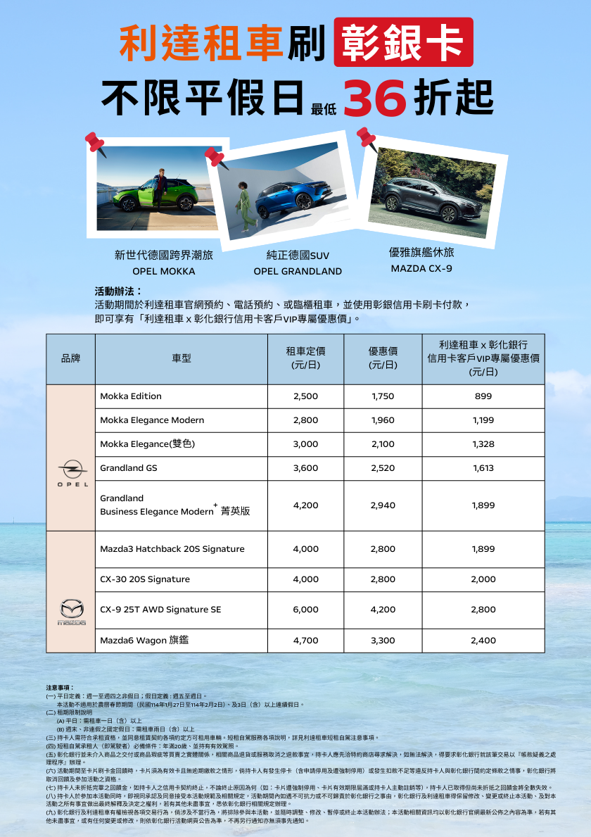 2026-彰化銀行 信用卡VIP專屬優惠價