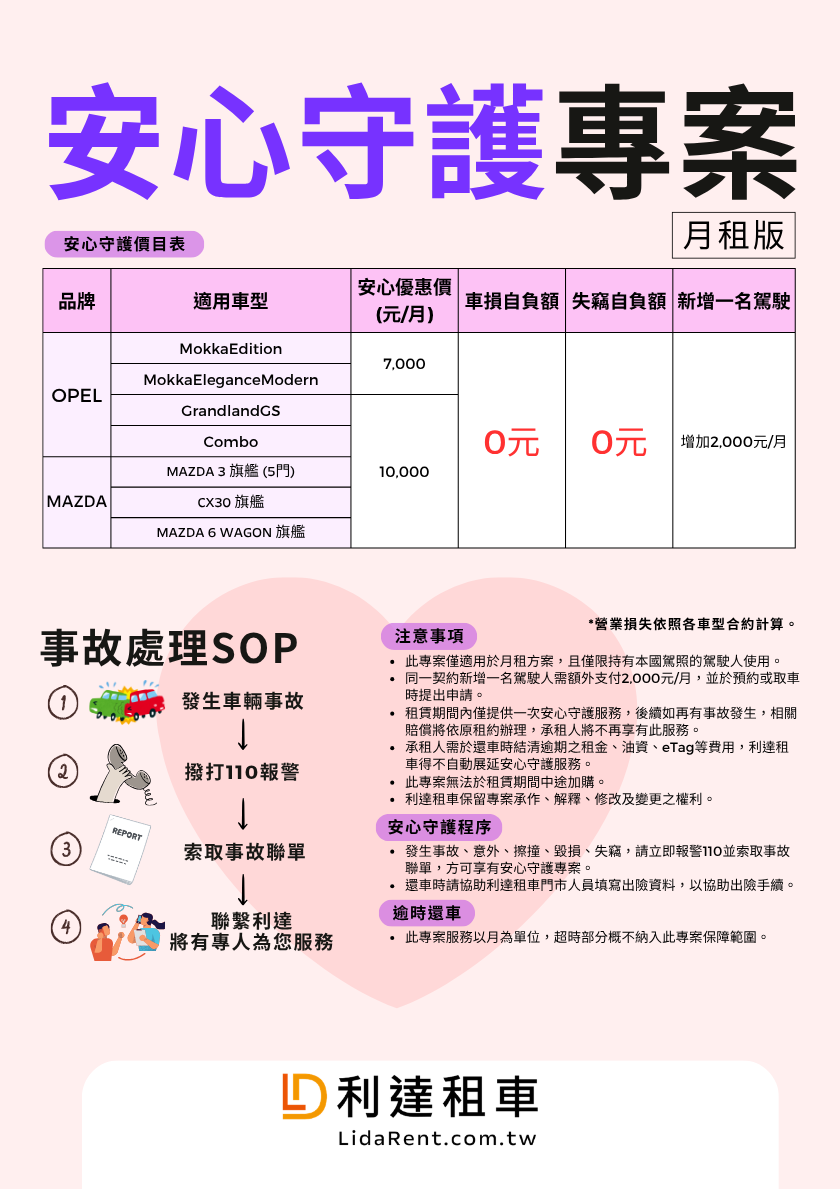 長租車-安心守護專案